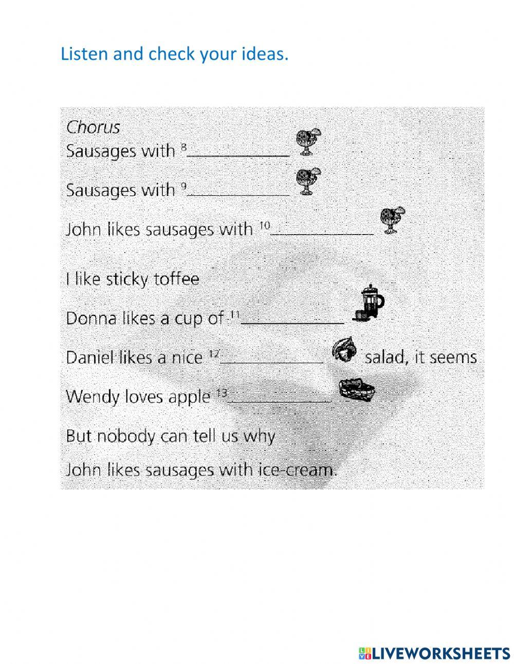 Sausages with ice-cream song