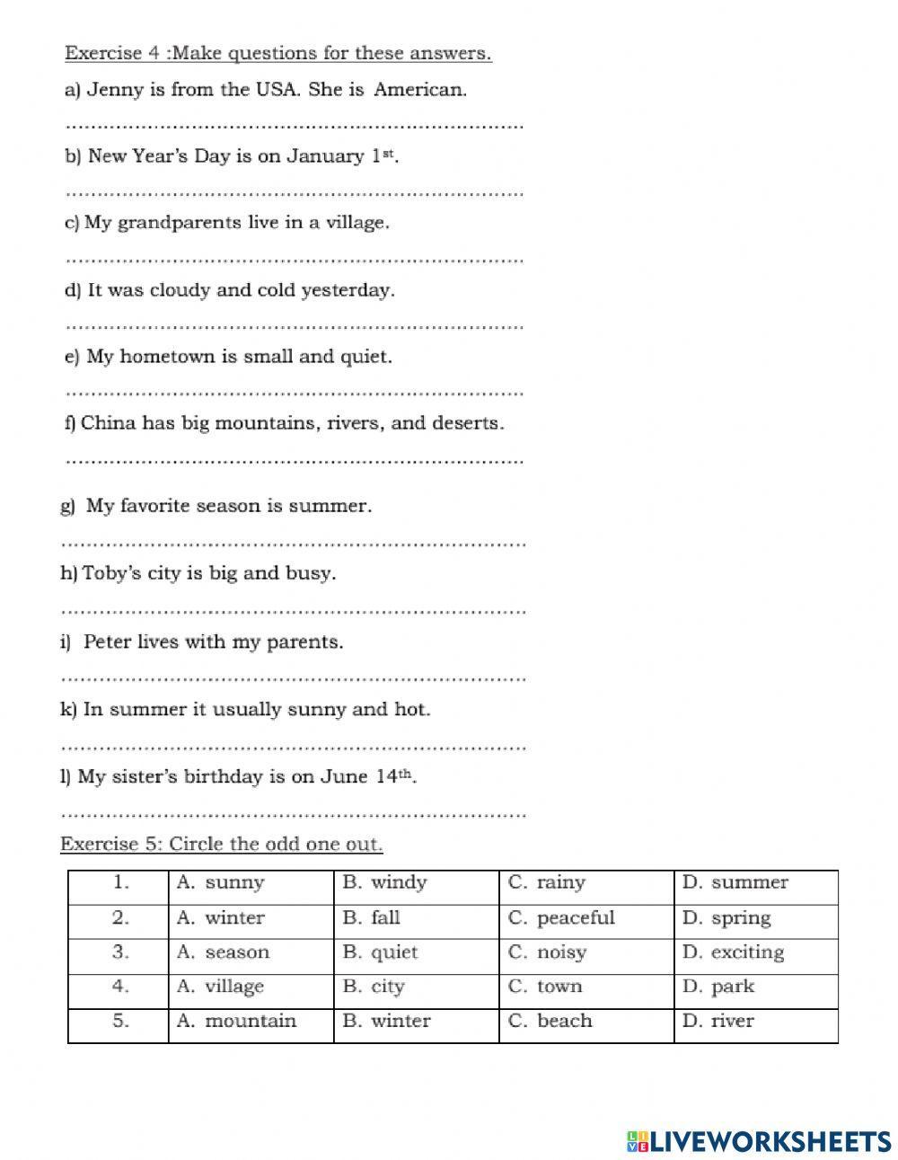 Theme 7 - The world around us