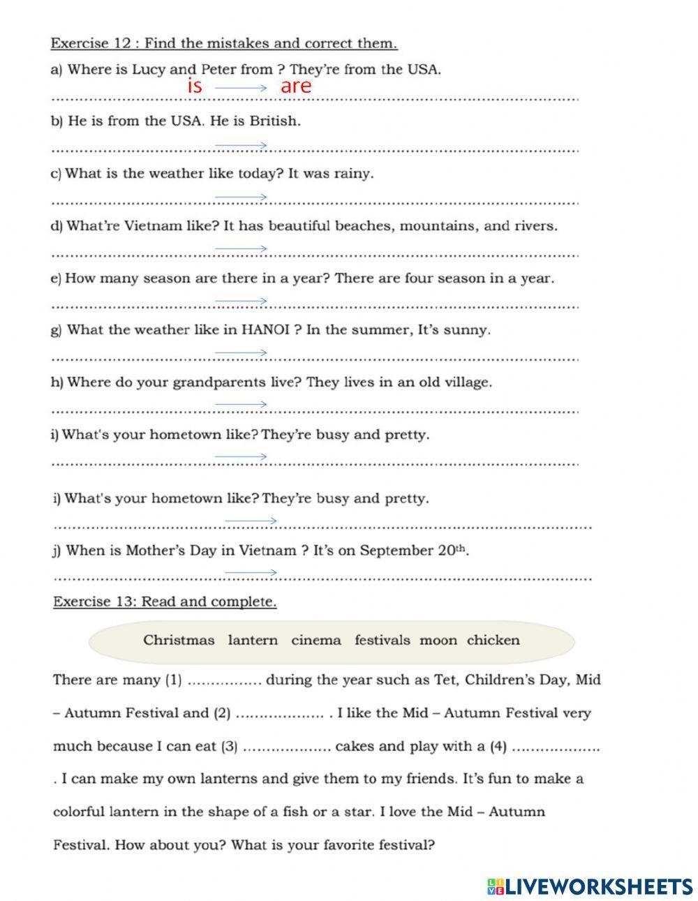 Theme 7 - The world around us