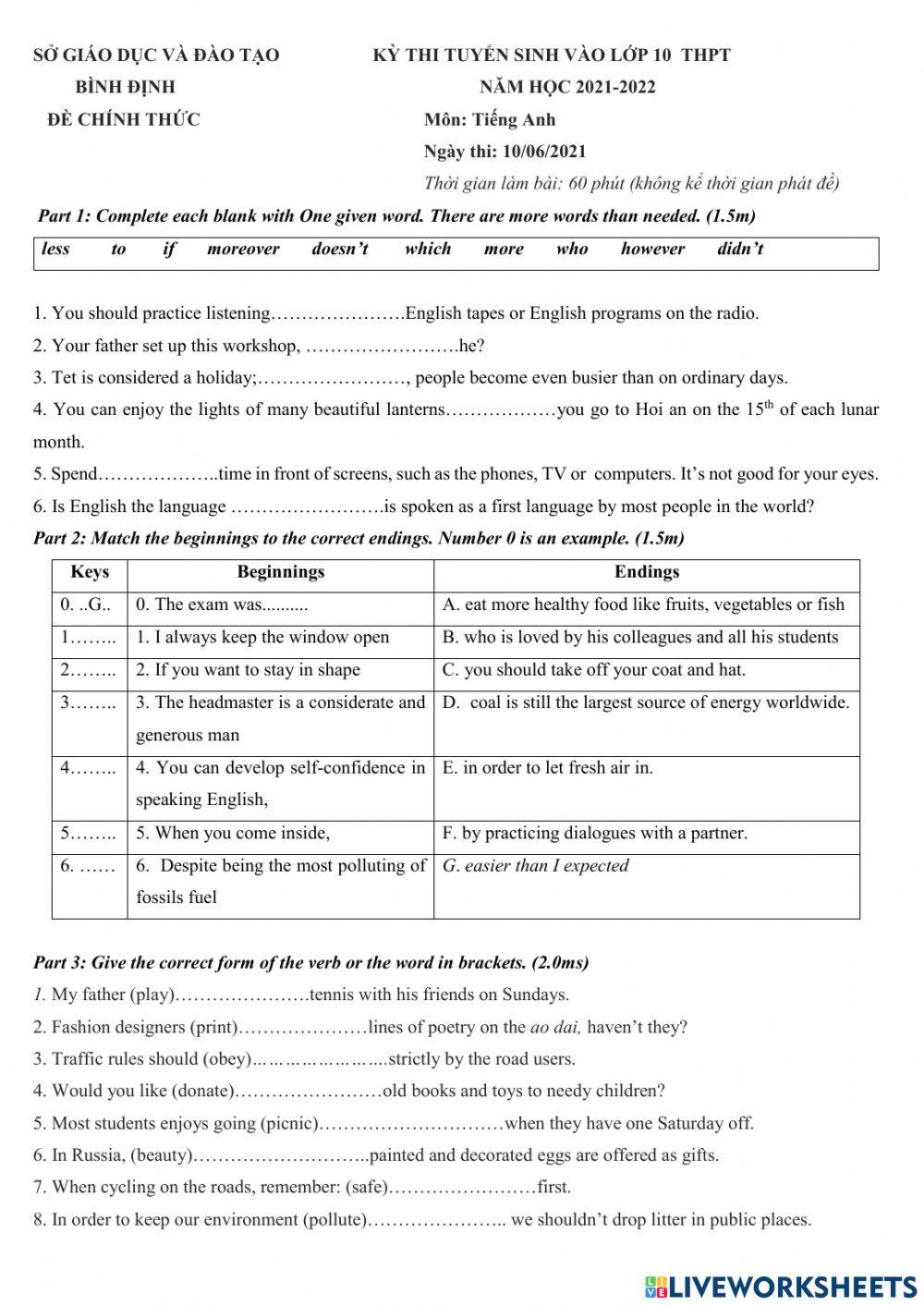 Tuyển sinh 10 (2020)