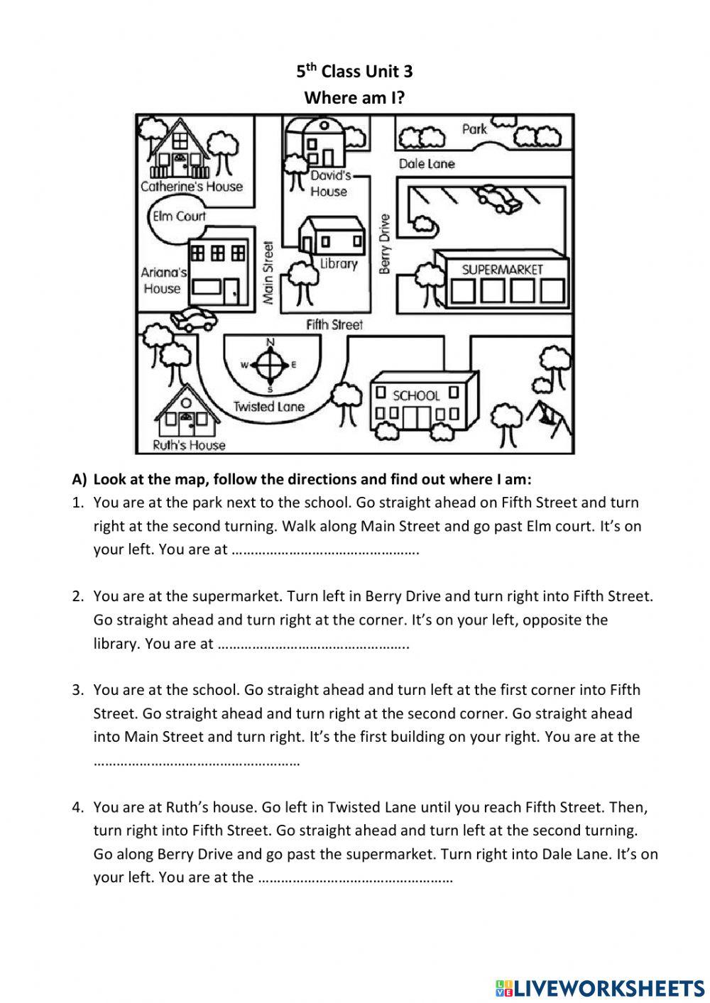 5th Class Unit 3 Revision