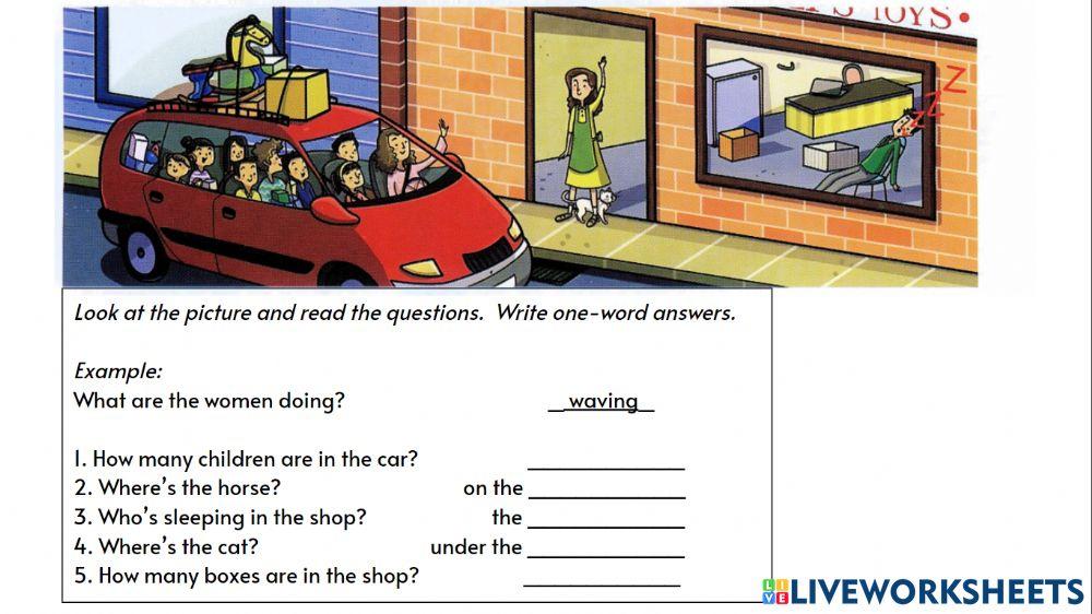 Questions to describe a picture (Starters)