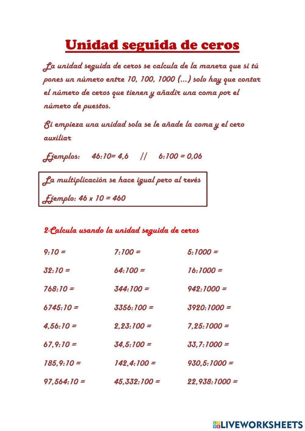 DIVISIÓN CON DECIMALES