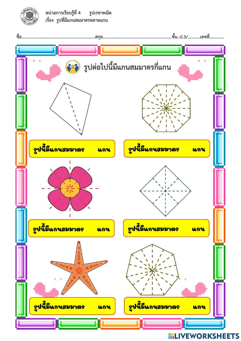 4.2 รูปที่มีแกนสมมาตรหลายแกน