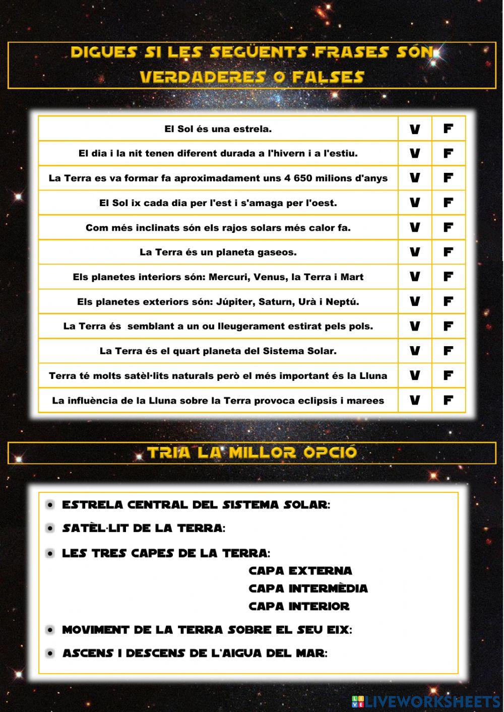 L-únivers i el sistema solar