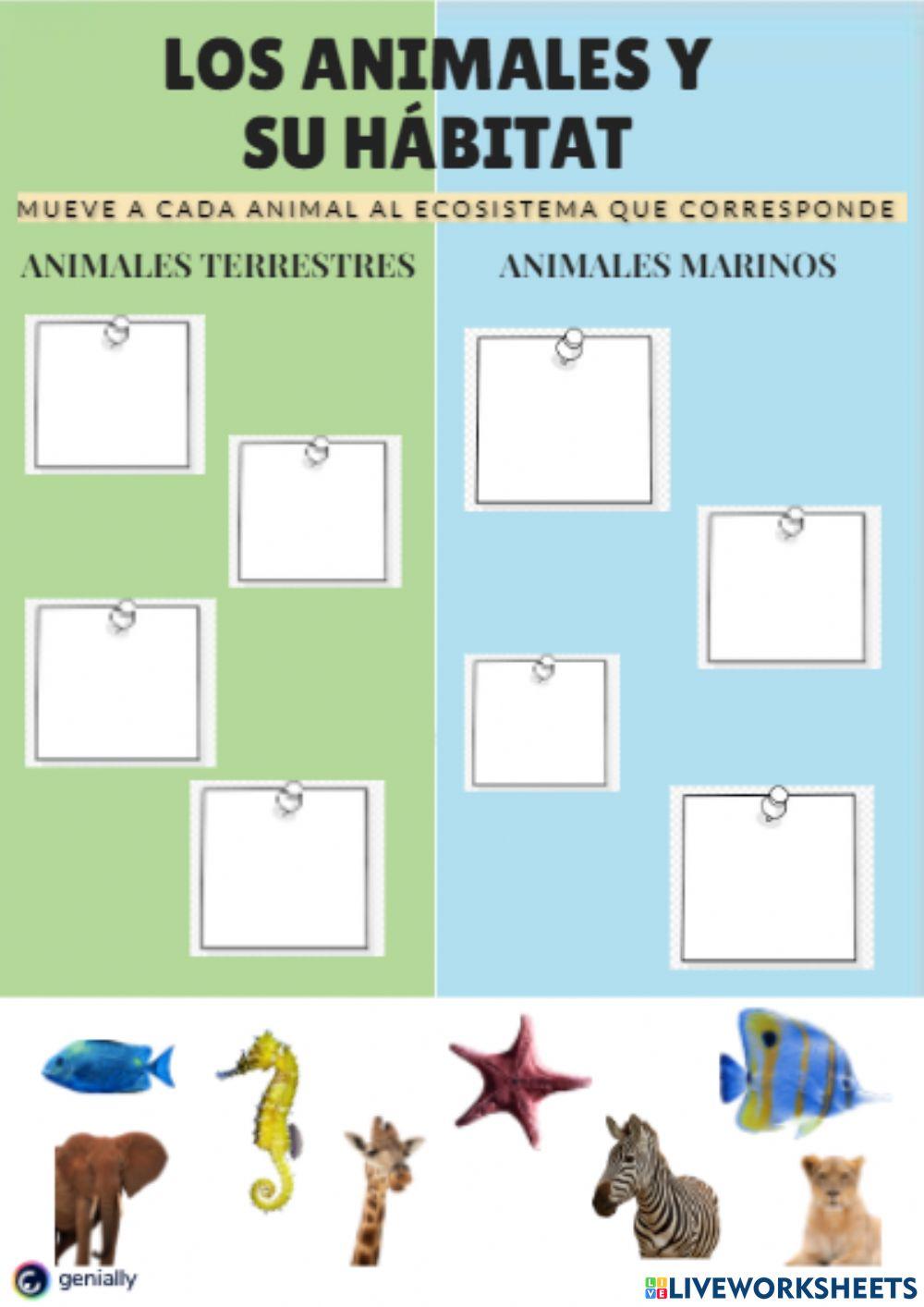 Los animales y su hábitat