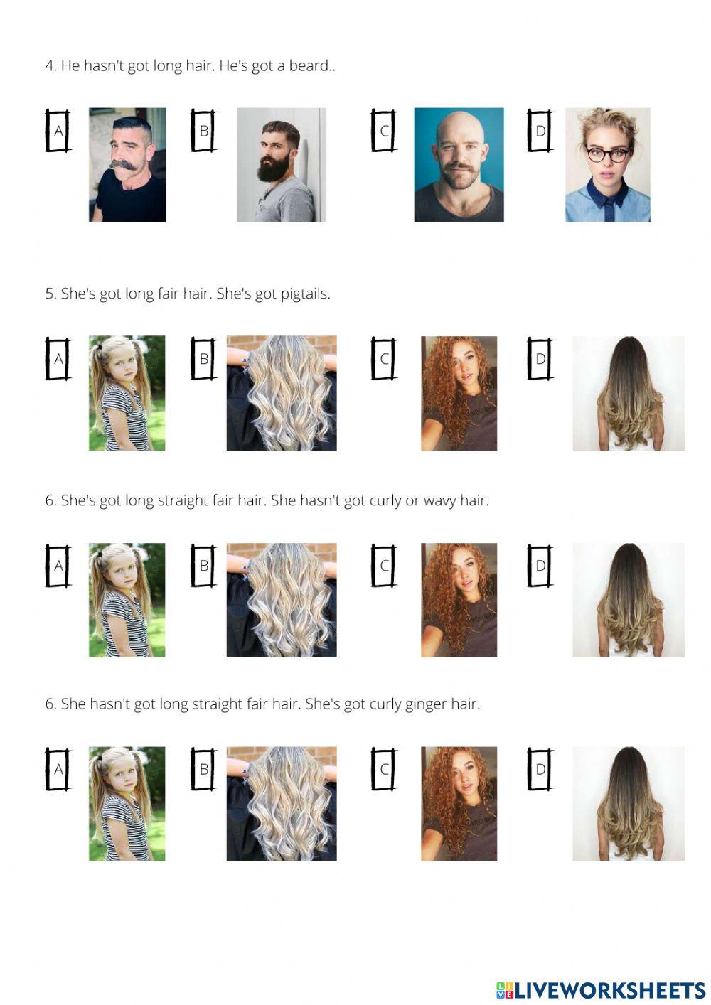 Appearance Vocabulary Read and Choose