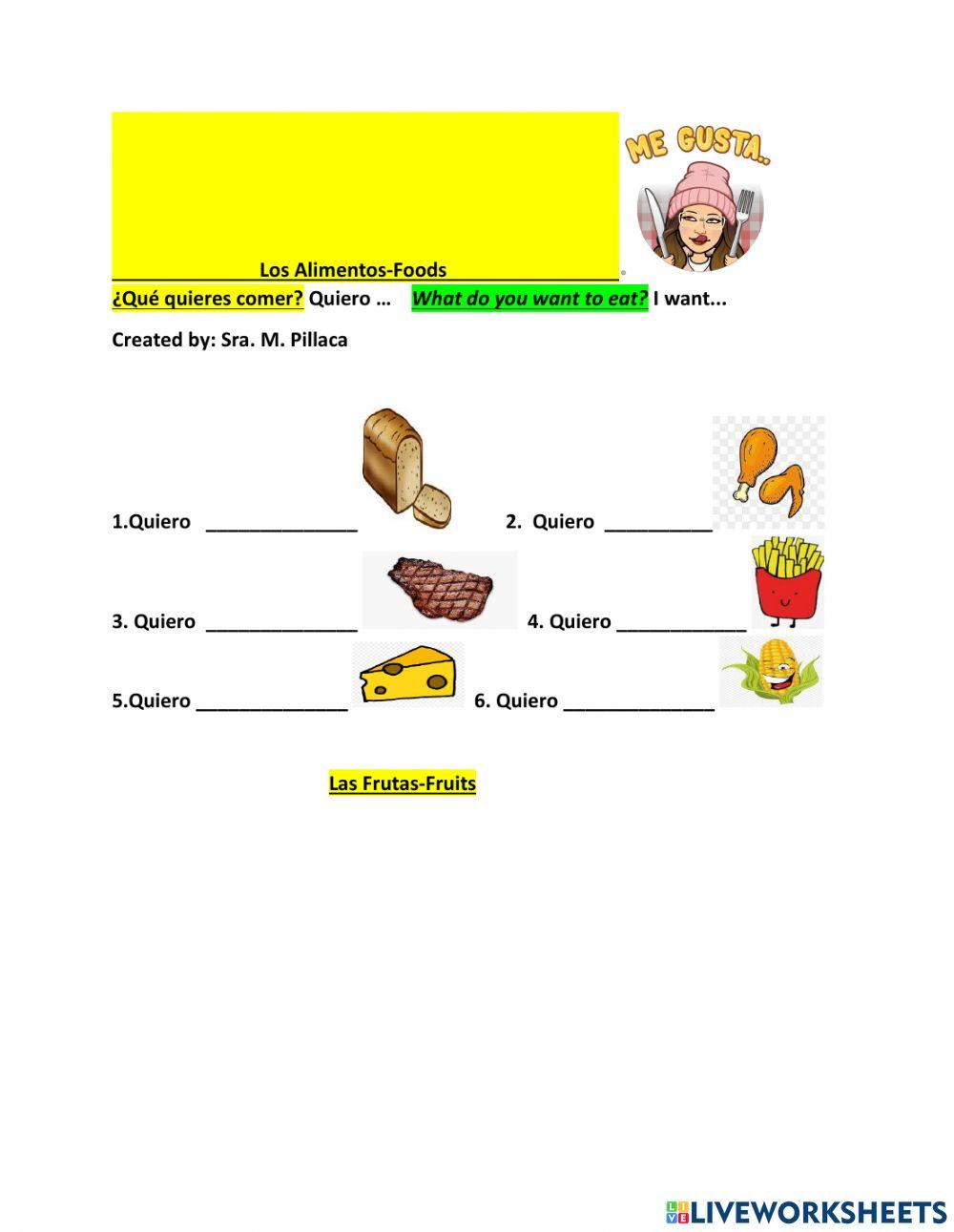 Los alimentos Los alimentos