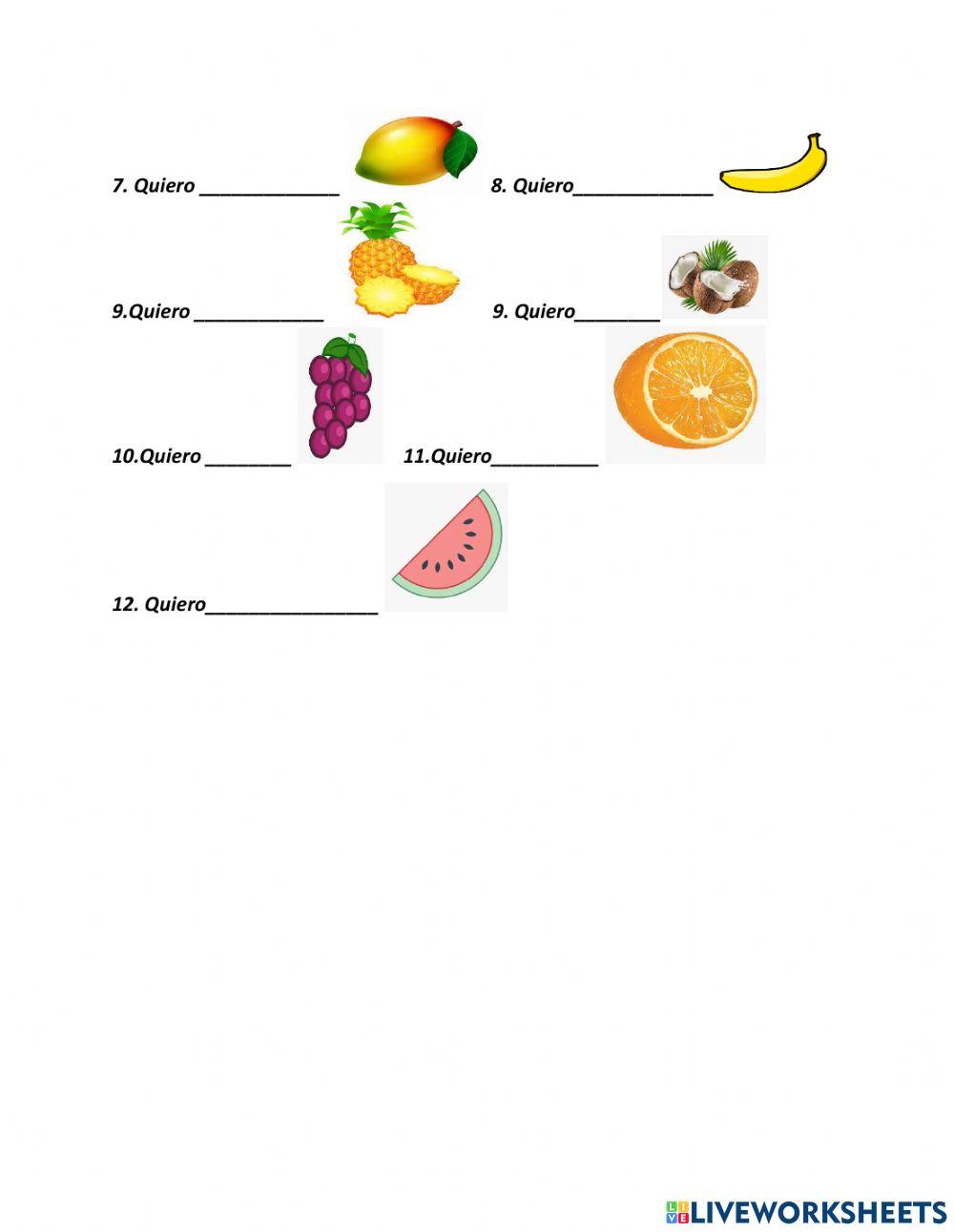 Los alimentos Los alimentos