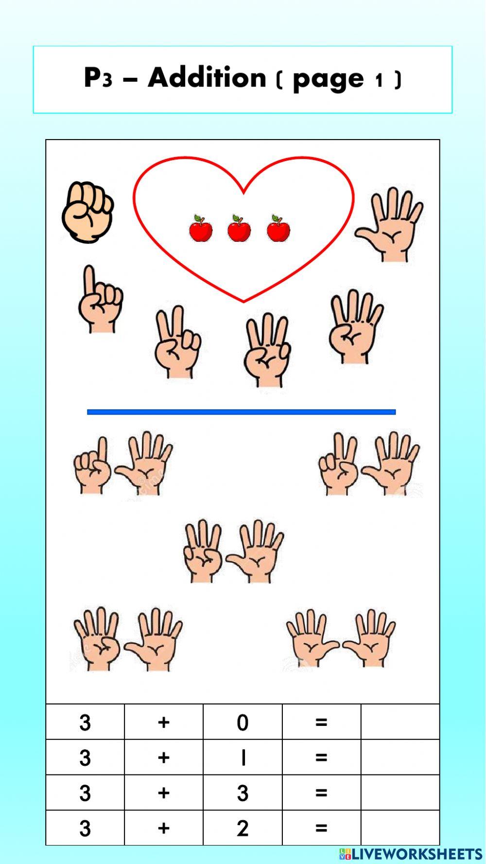 Mathematics - addition within 20 （1）