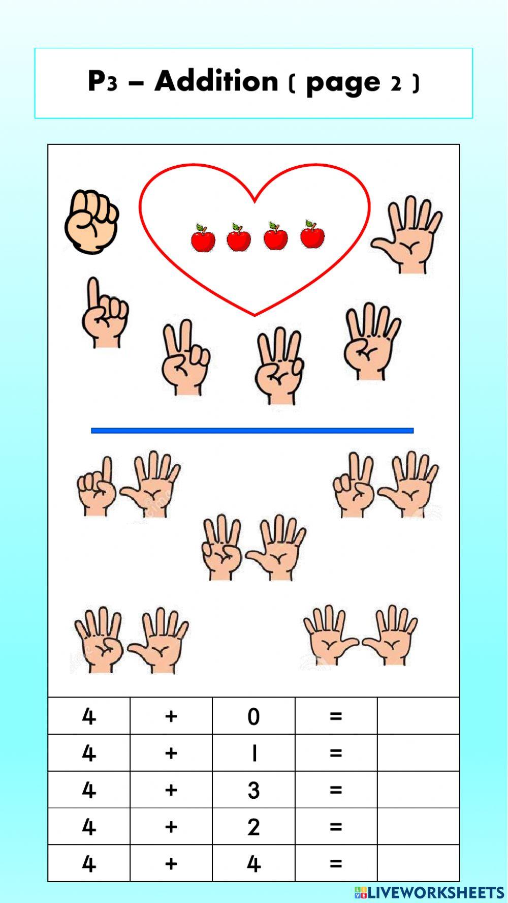 Mathematics - addition within 20 （1）