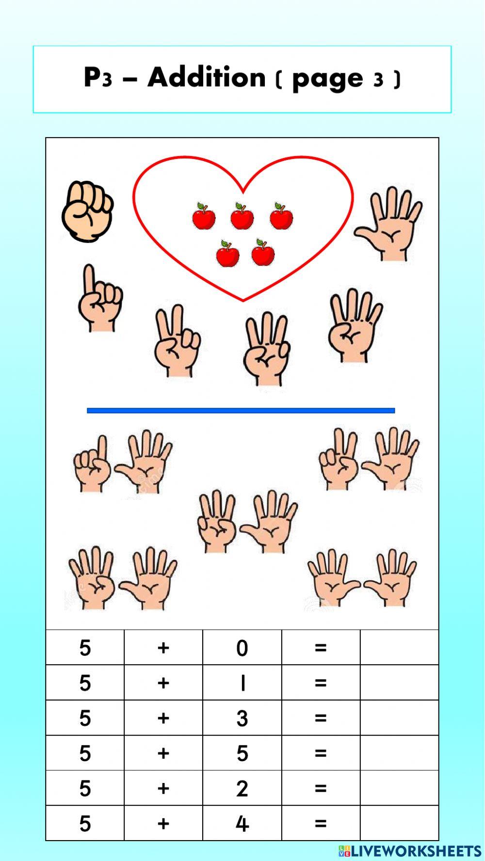 Mathematics - addition within 20 （1）