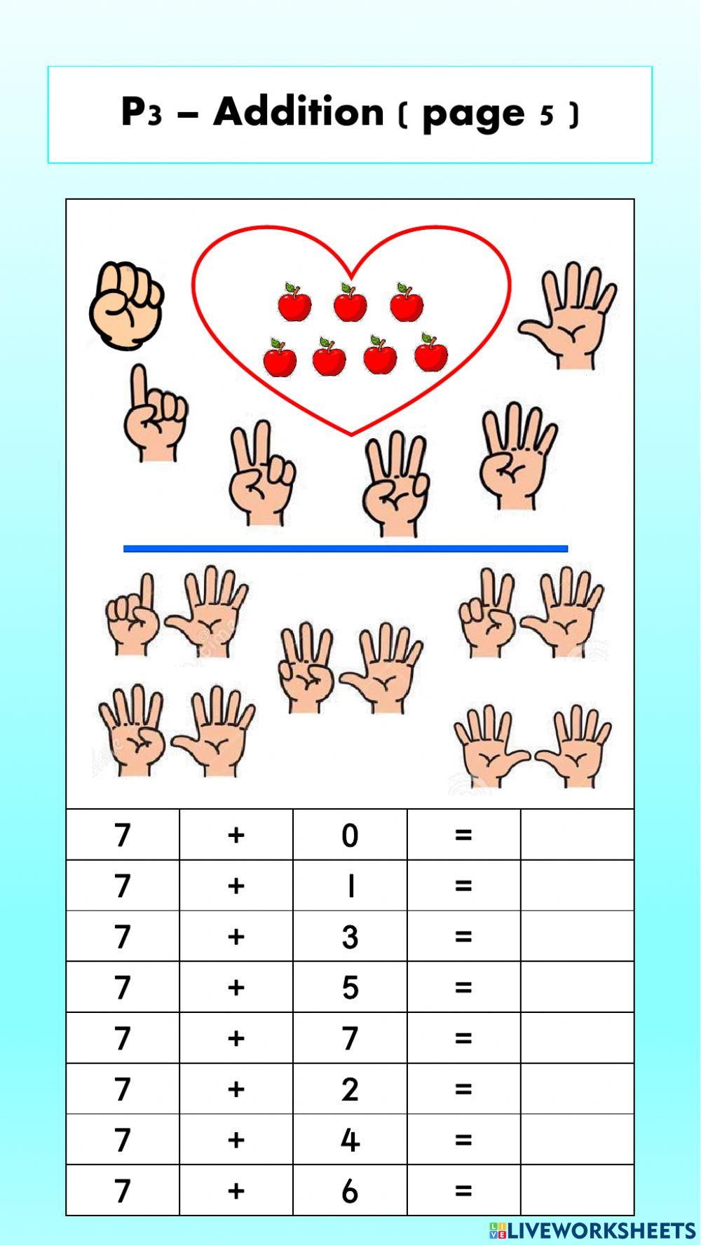 Mathematics - addition within 20 （1）