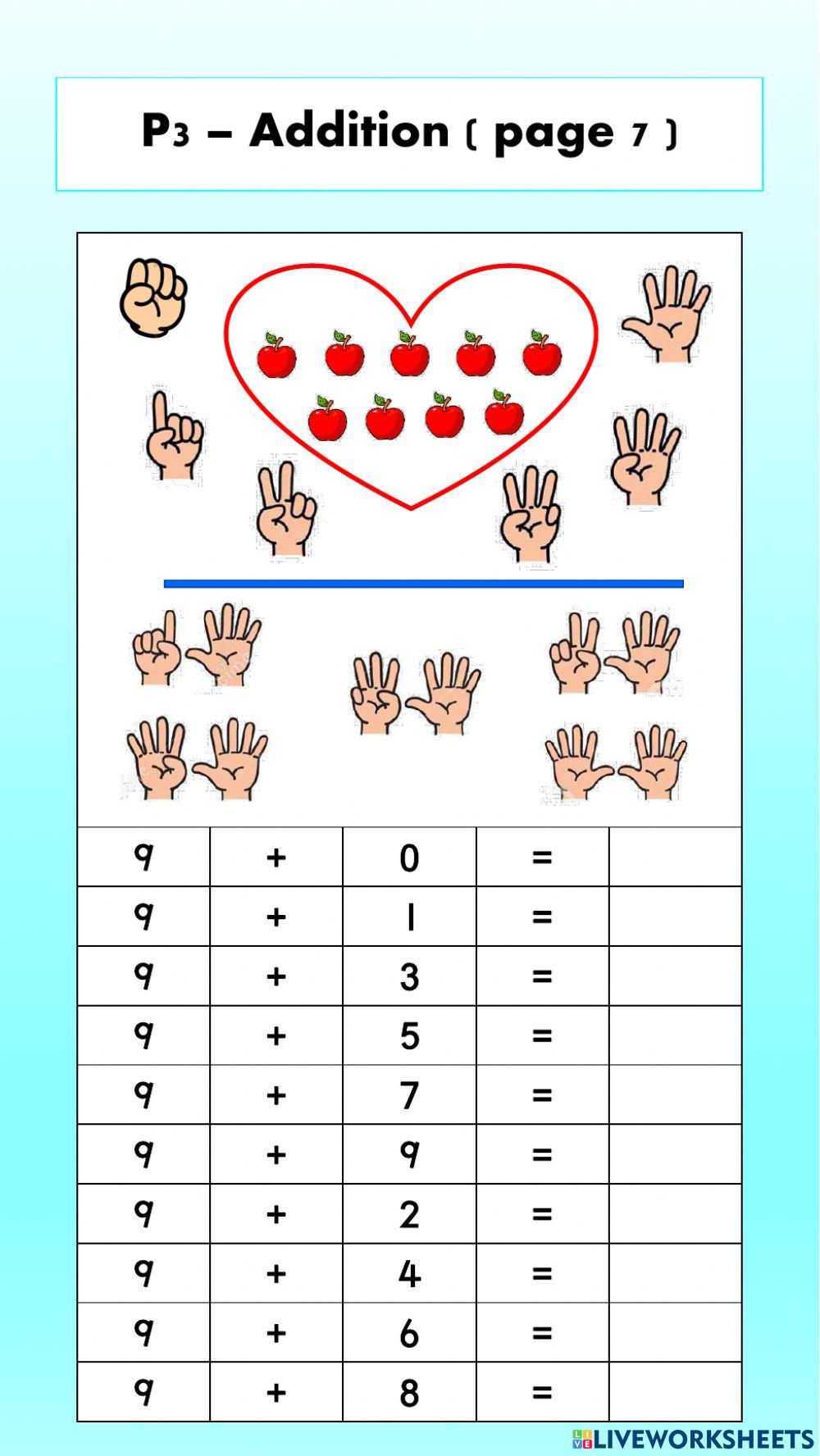 Mathematics - addition within 20 （1）