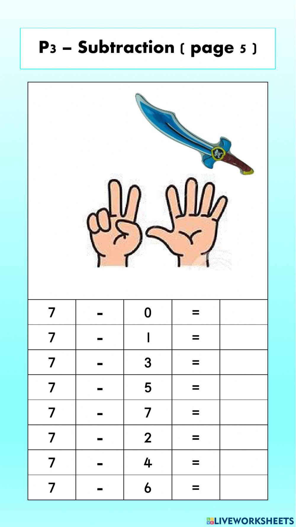 Subtraction within 10 (1) Subtraction within 10 (1)