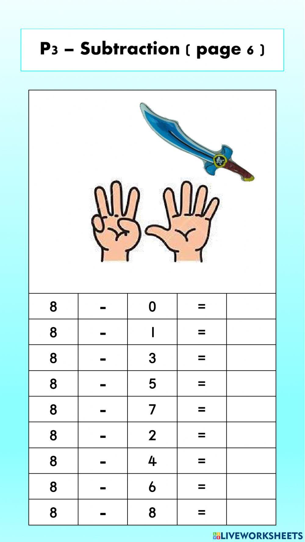 Subtraction within 10 (1) Subtraction within 10 (1)