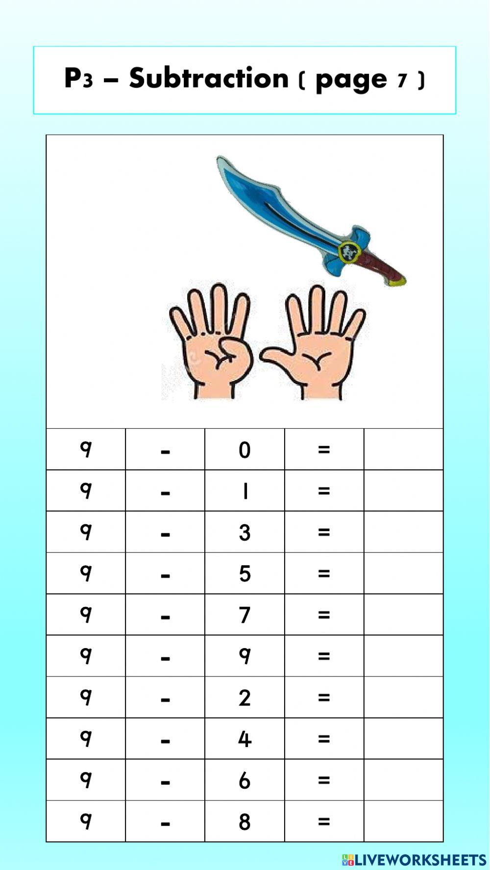 Subtraction within 10 (1) Subtraction within 10 (1)