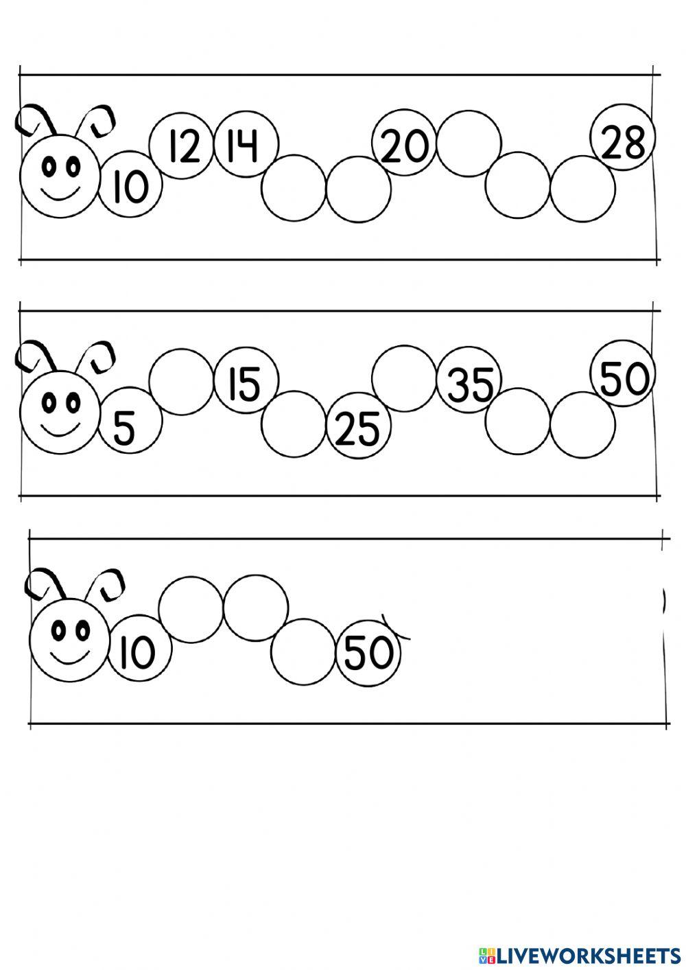 Number patterns interactive exercise for 1 Live Worksheets