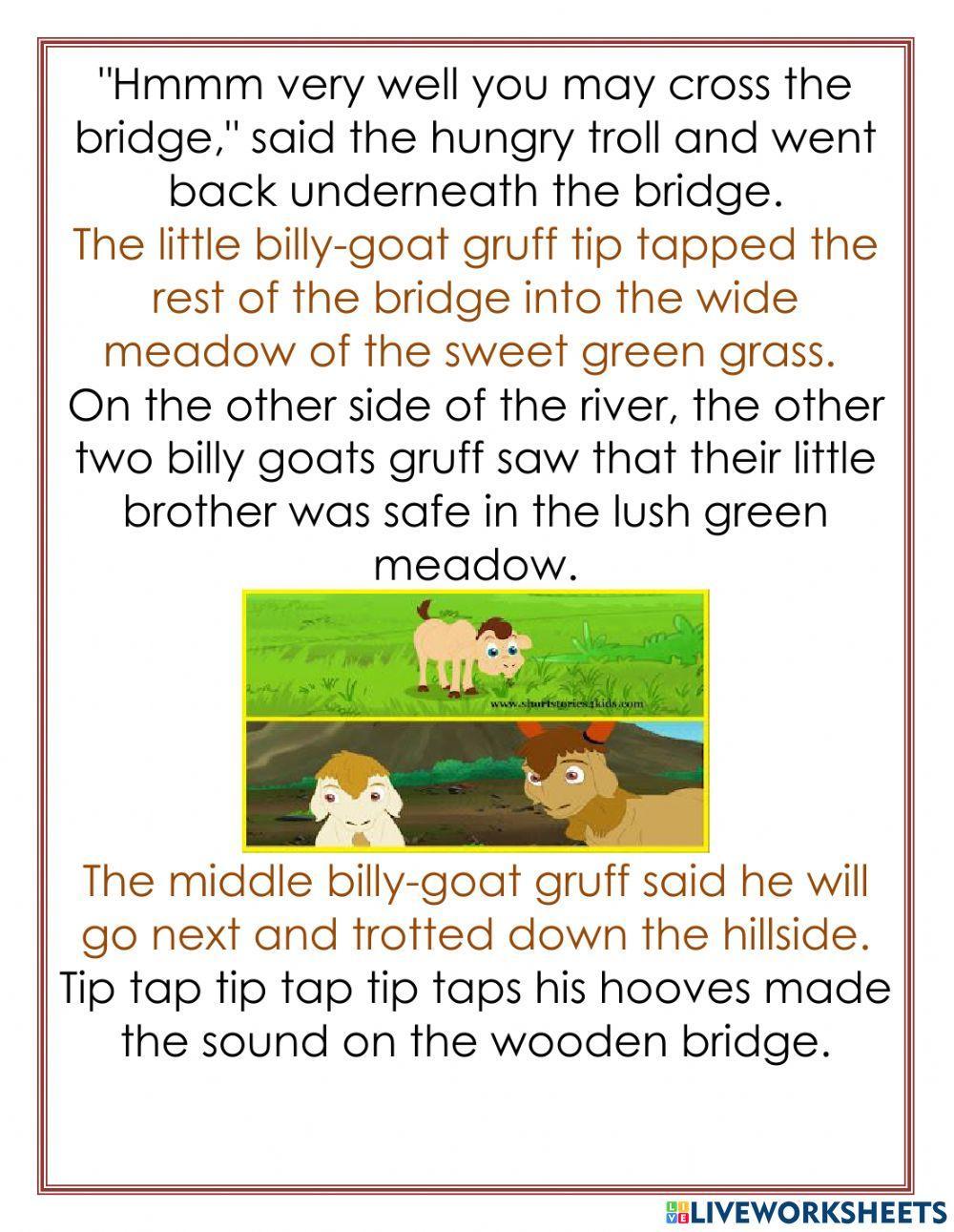 The Three Billy Goats Gruff prt1