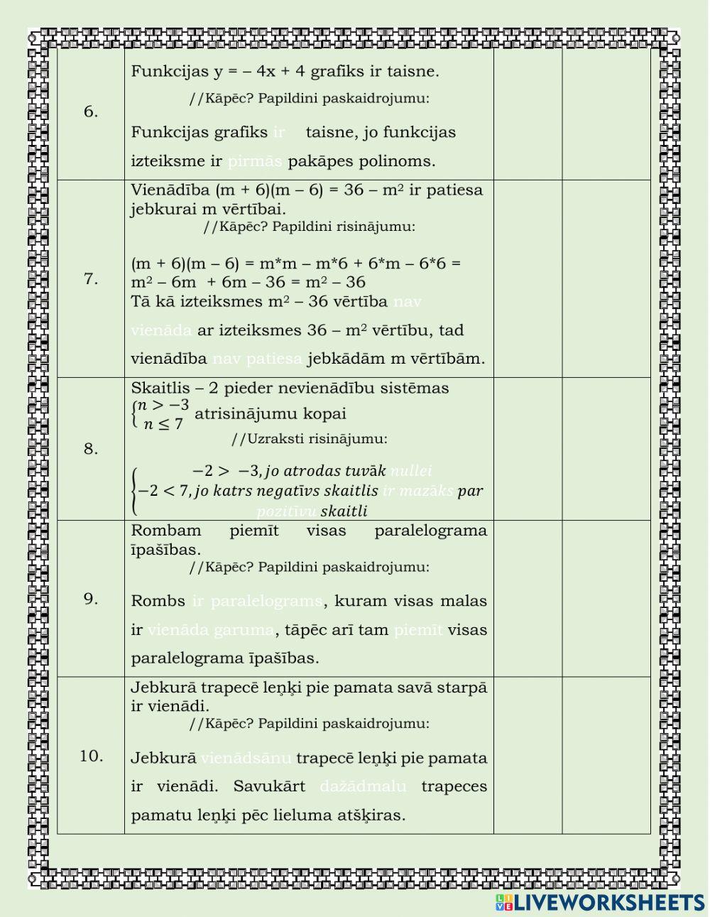 Gatavojamies pamatskolas matemātikas eksāmenam