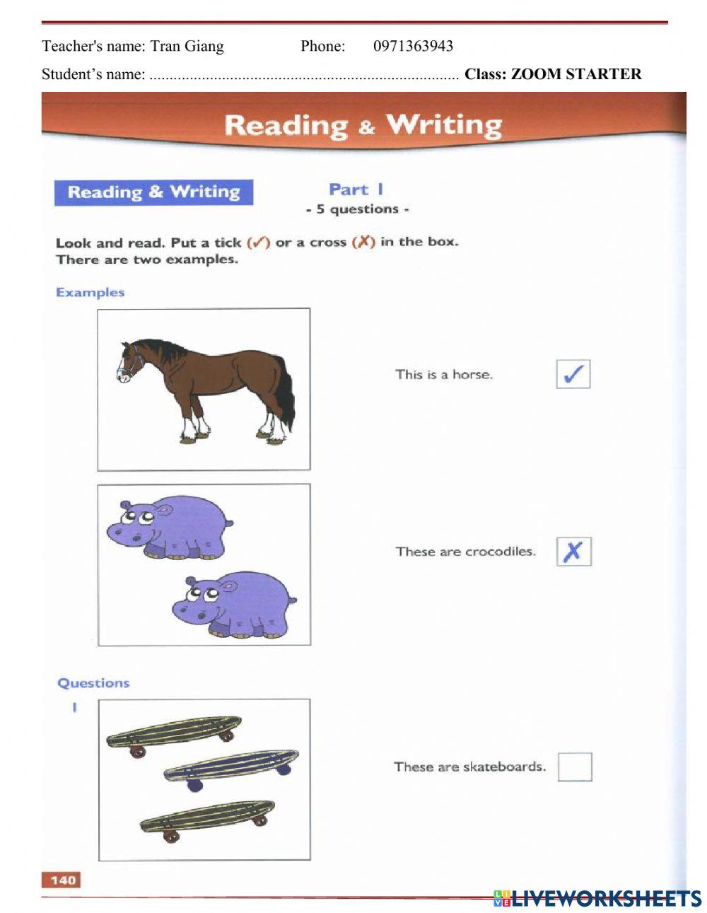 Test 8. reading and writing