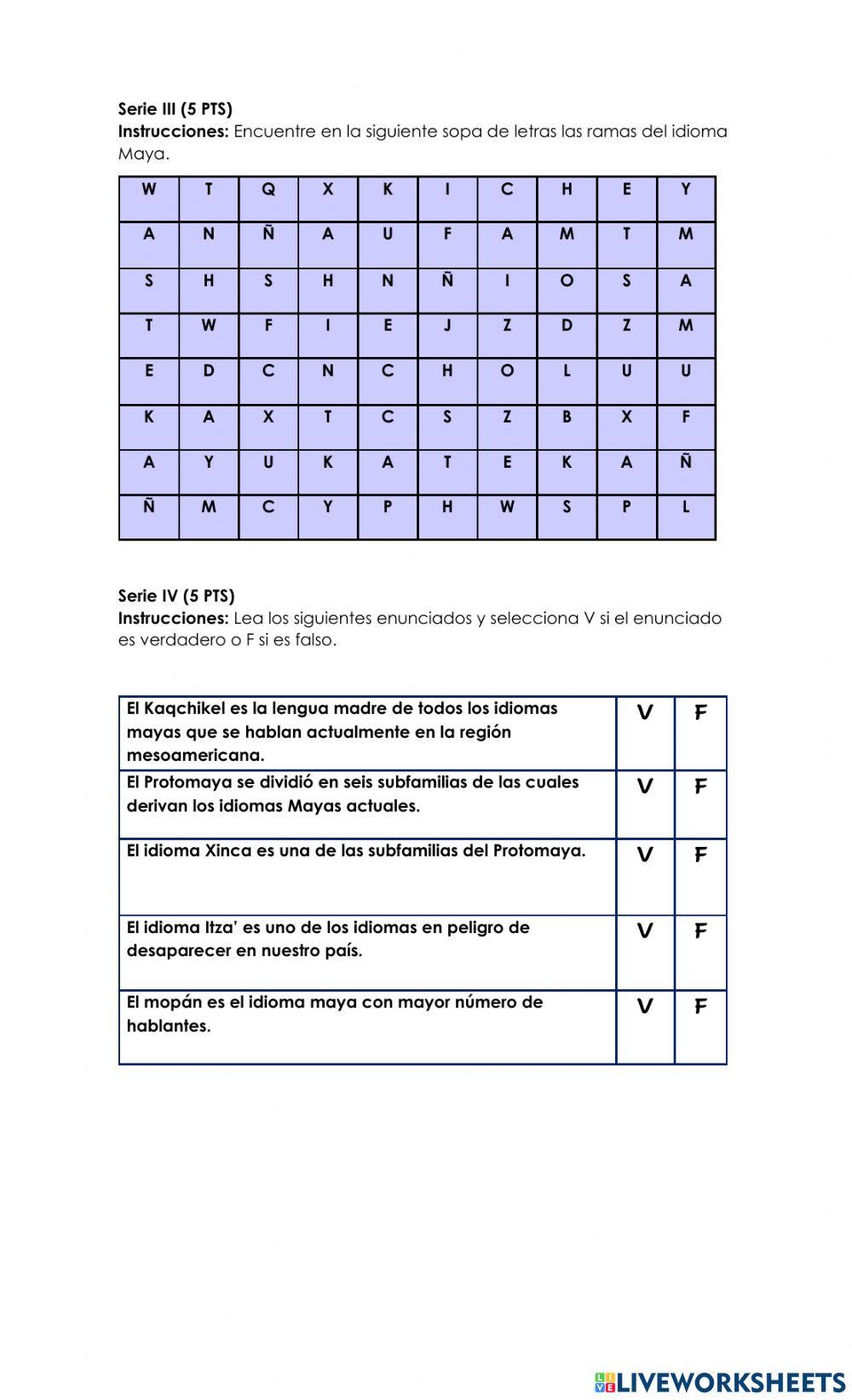 Evaluación Cultura e Idiomas 1