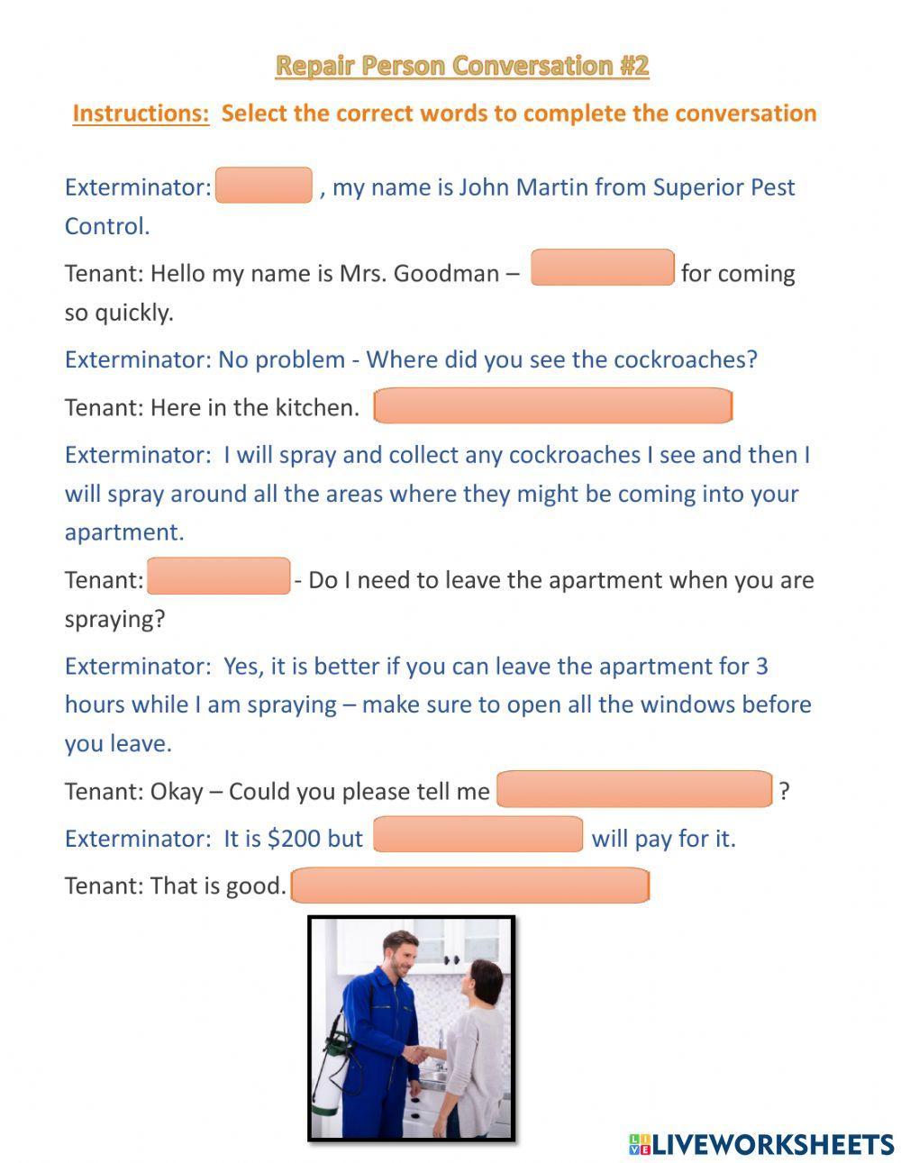 Exterminator Conversation