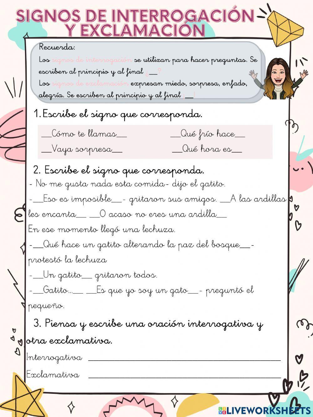 Signos de interrogación y exclamación