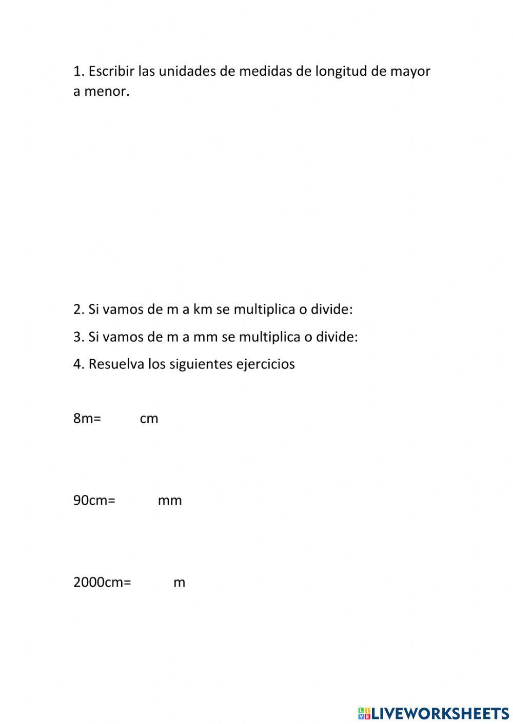 Conversión de medidas de longitud