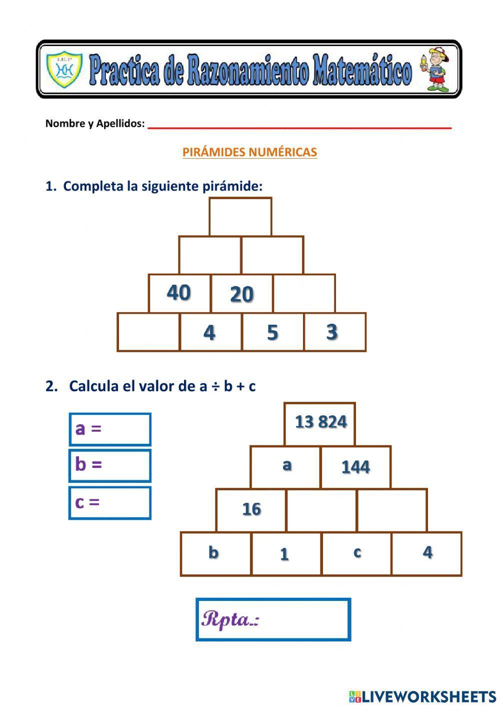 Pirámides numéricas