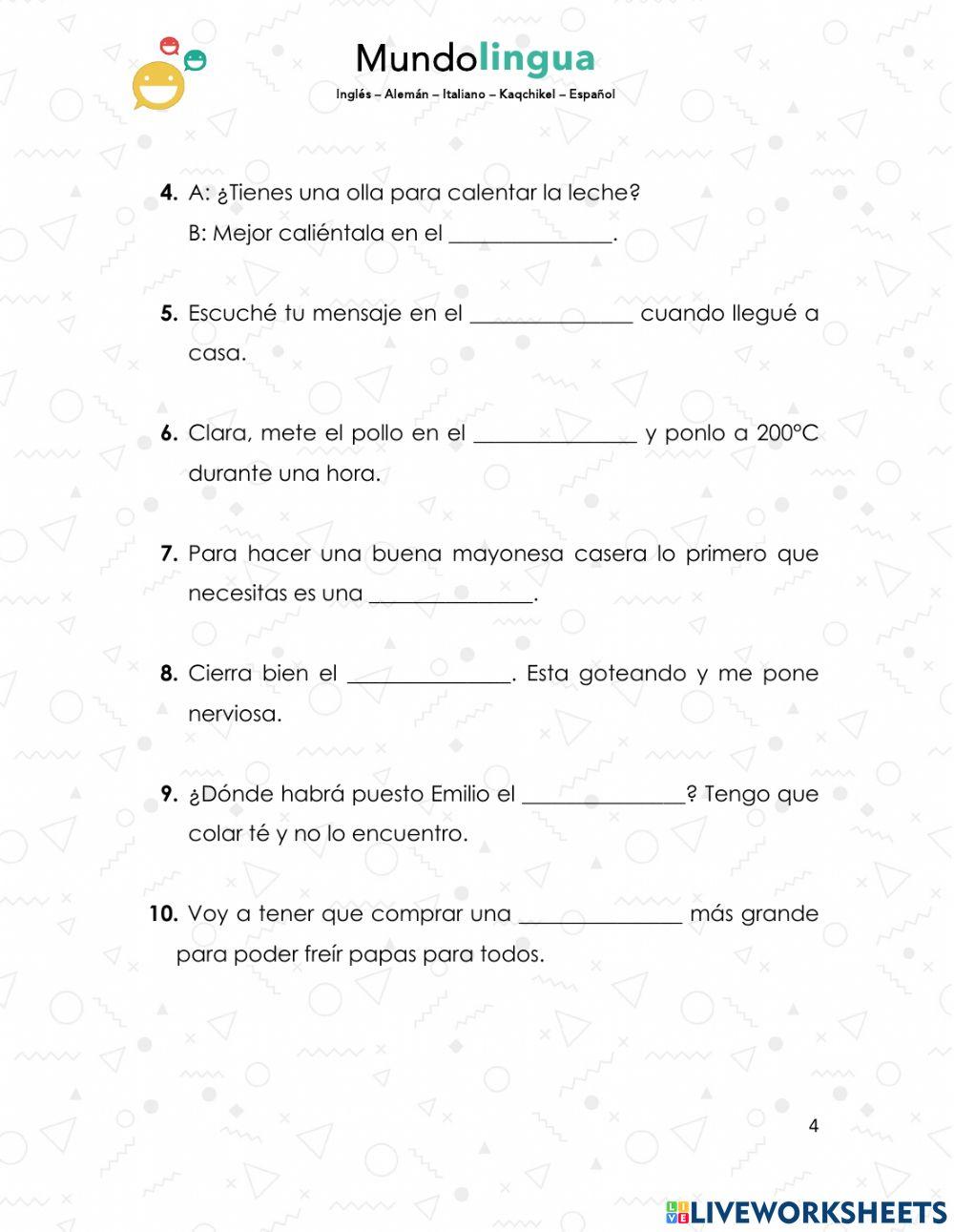 Examen Español B2: Unidad 1 y 2