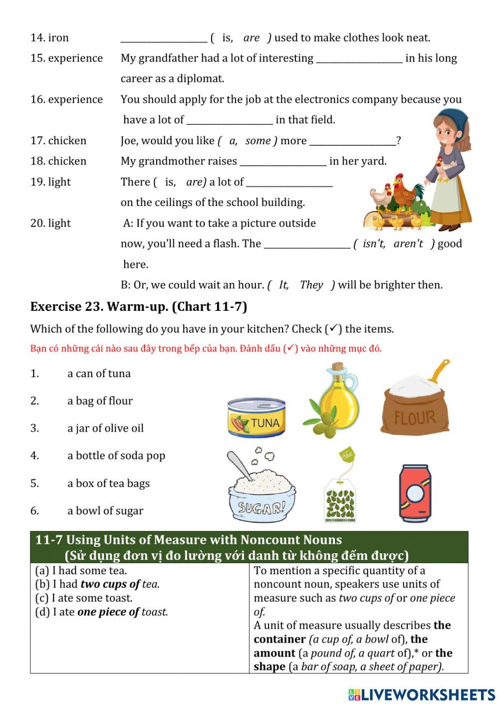 Count-noncount nouns and articles 4
