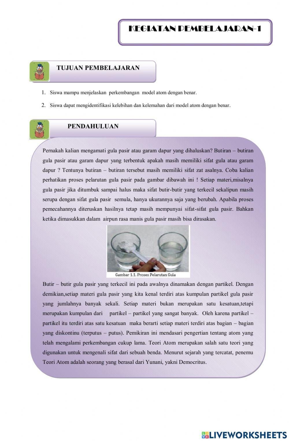 LKPD PERKEMBANGAN TEORI ATOM-SRI WAHYUNI