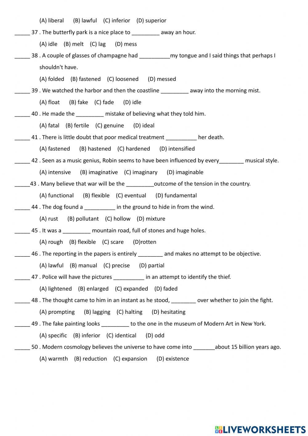 11 3 11 7 online exercise for live worksheets