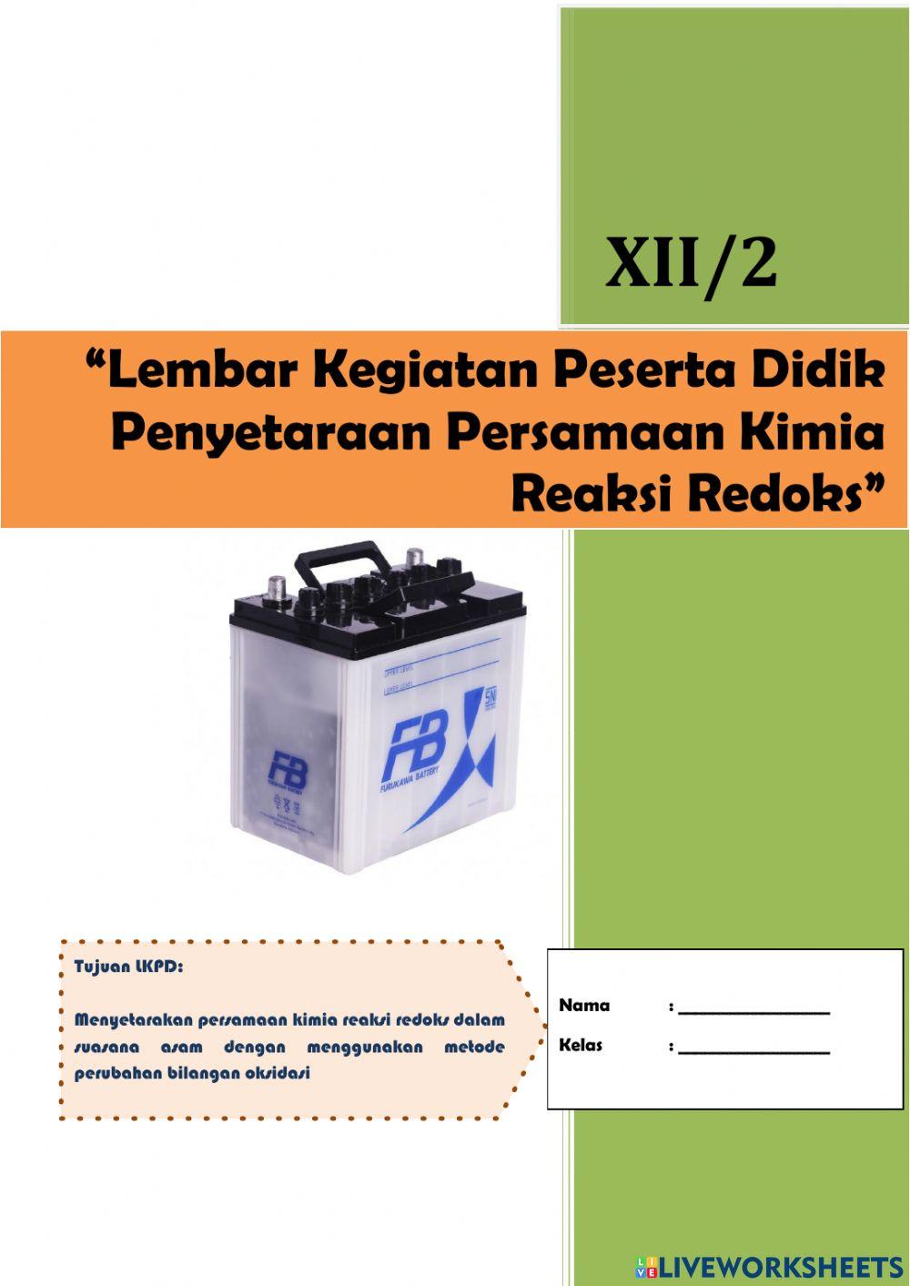 Lkpd penyetaraan persamaan kimia reaksi redoks dengan metode biloks