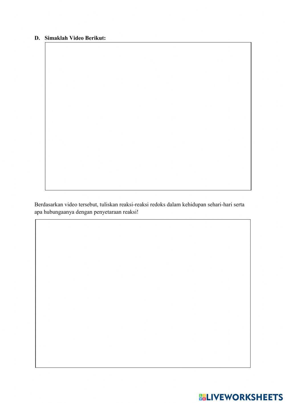 Lkpd penyetaraan persamaan kimia reaksi redoks dengan metode biloks