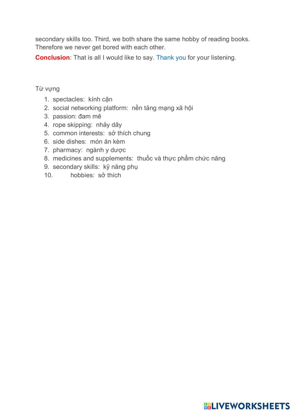 ST 2- tuần 4- samples speaking part 2- BTBS