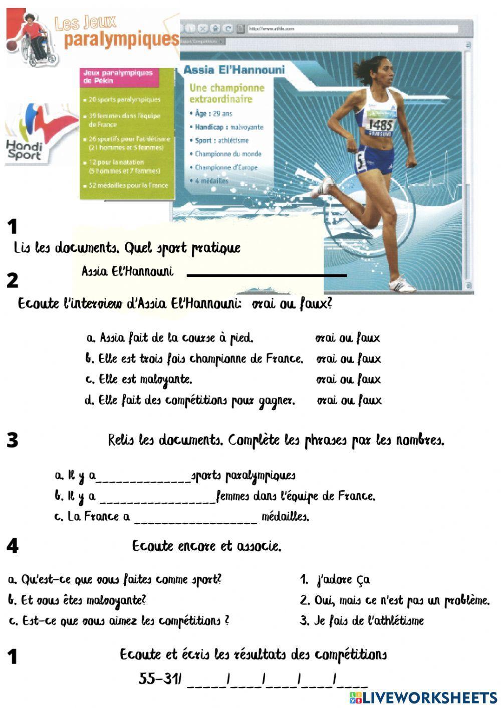 Les jeux paralympiques