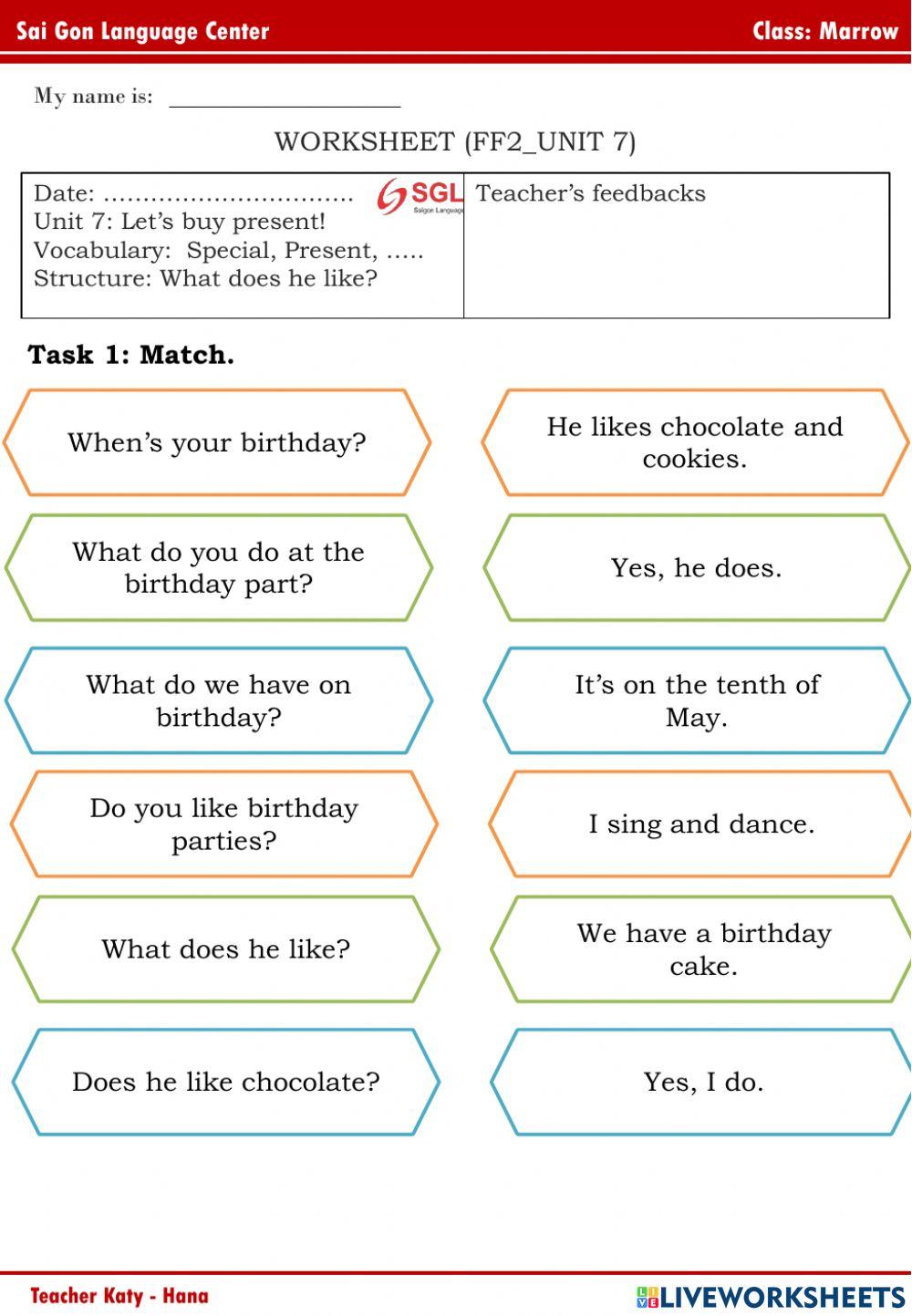 FFs2 - Unit 7 - Marrow