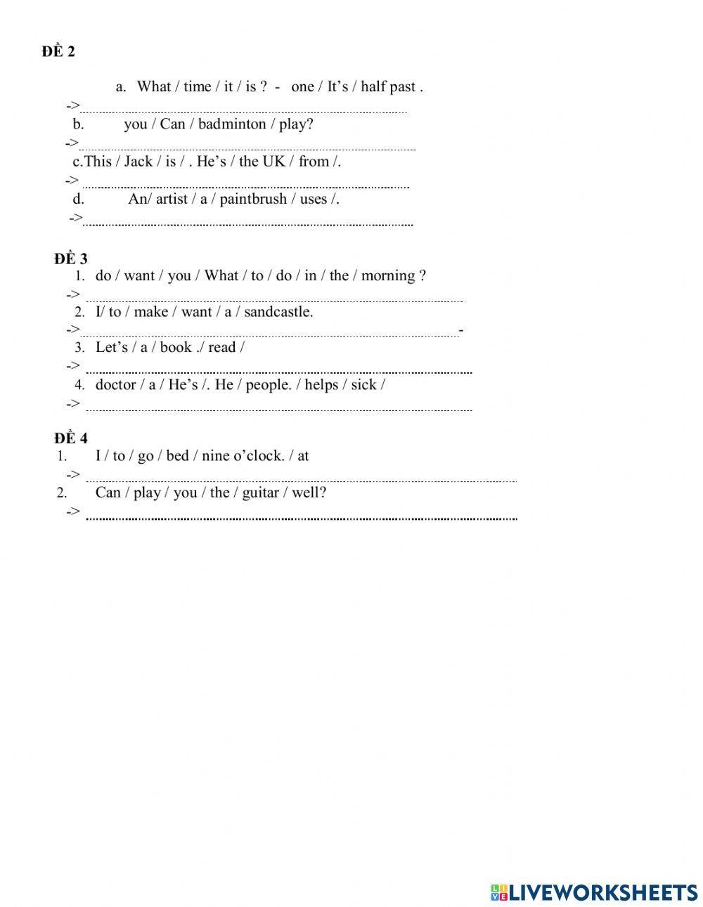 Reading and writing grade 4