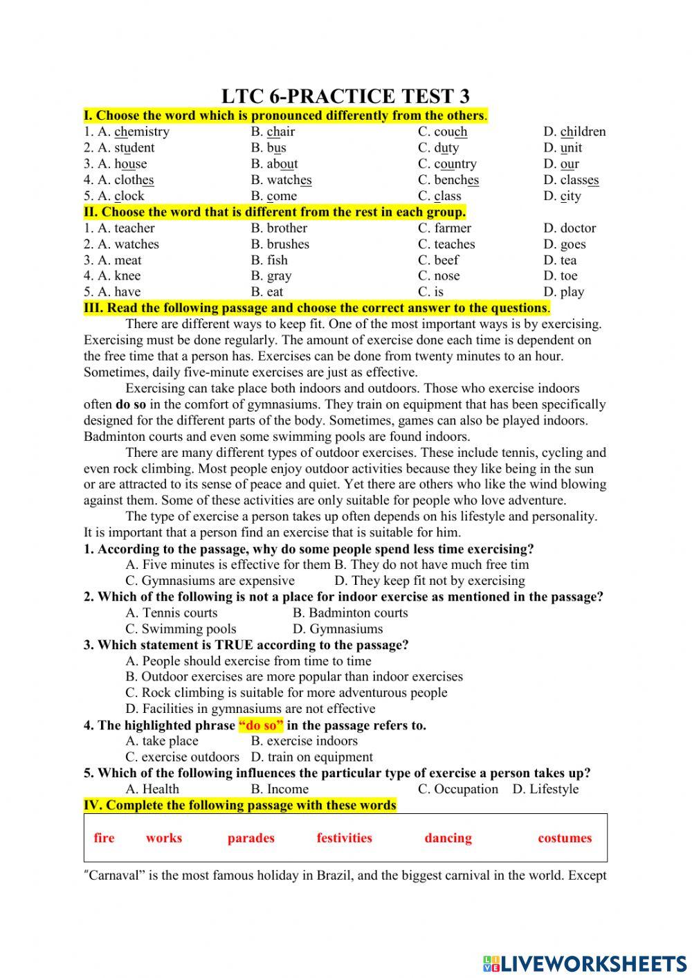 Luyệ thi chuyên 6