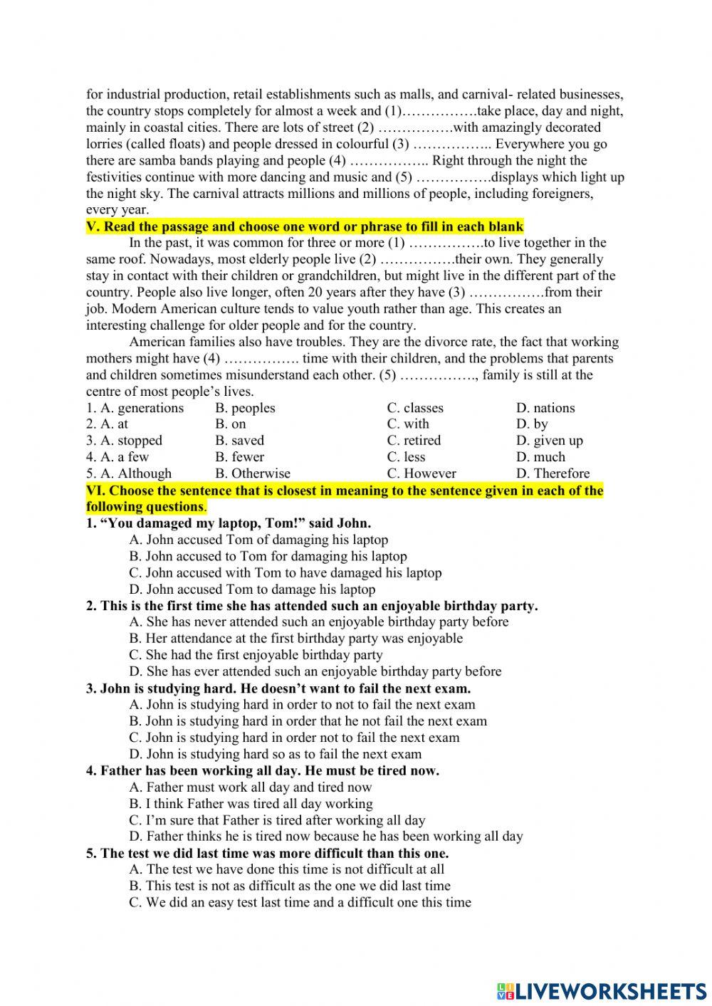 Luyệ thi chuyên 6