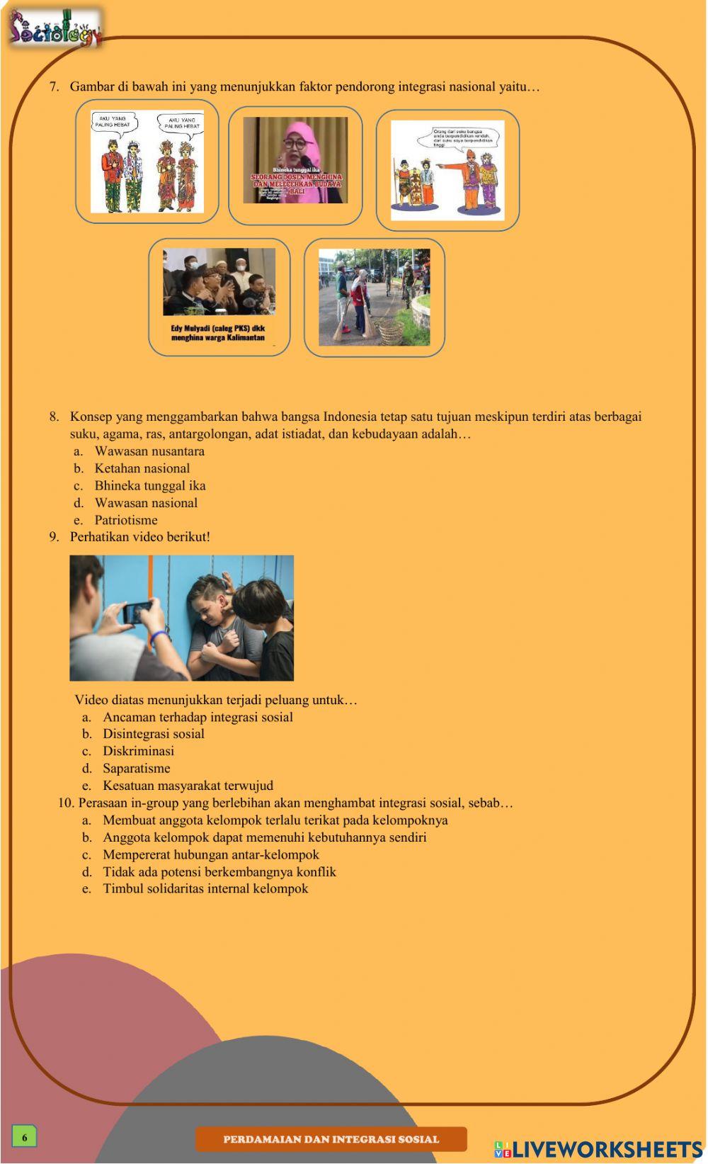 LKPD perdamaian dan Integrasi sosial finish