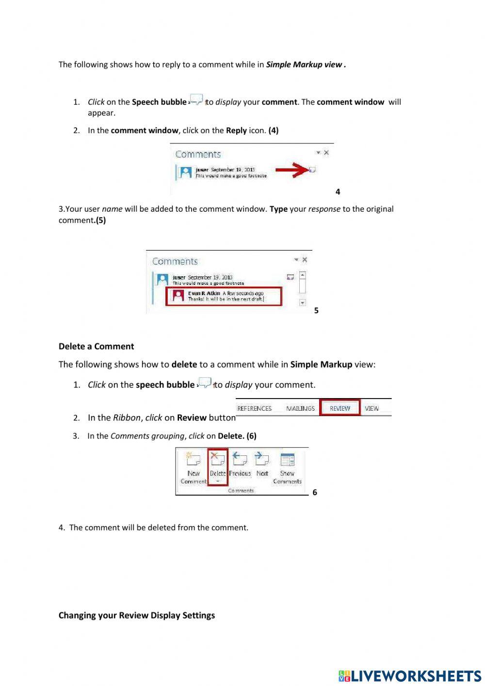 Lesson 1 Reviewing Your Document Track Changes Part 1