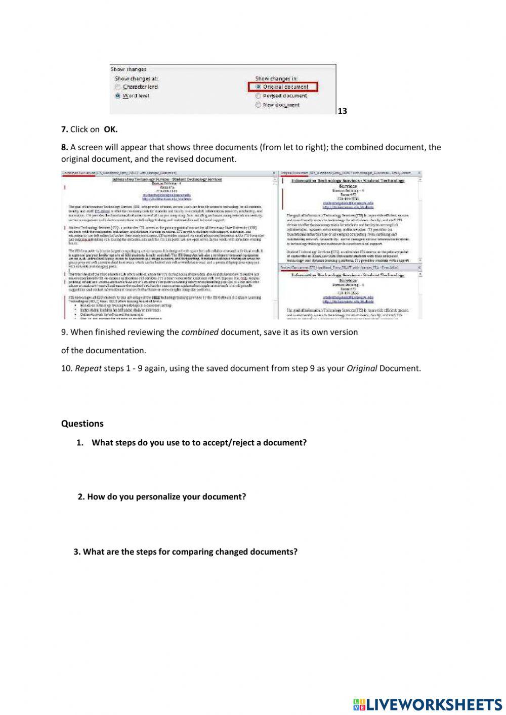 Lesson 3 Reviewing you Document Track Changes  Part 3