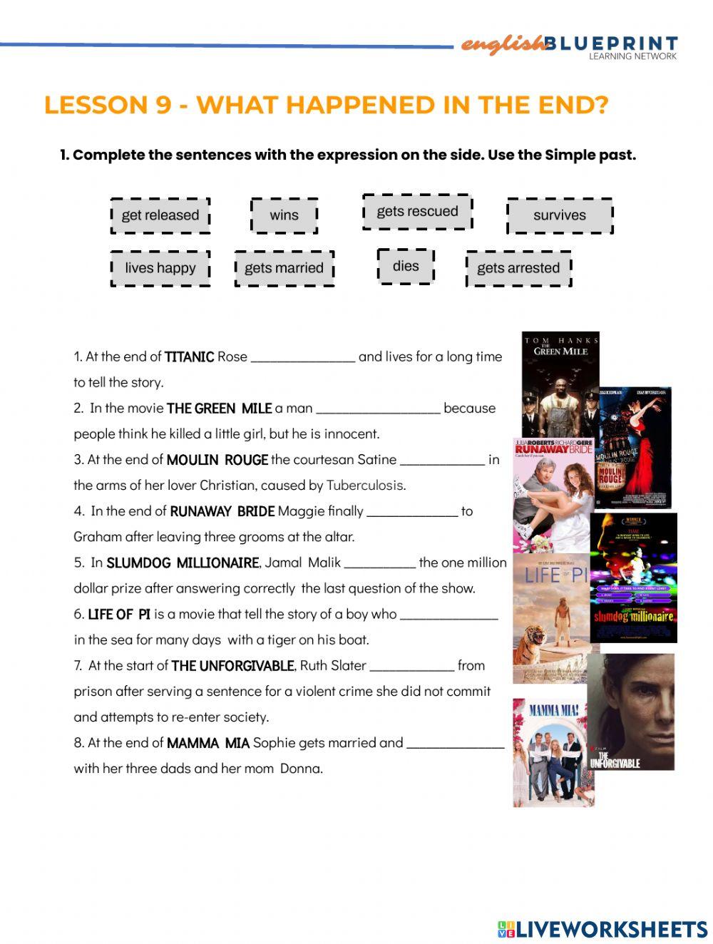 Lesson 9 what happened in the end? worksheet Live Worksheets