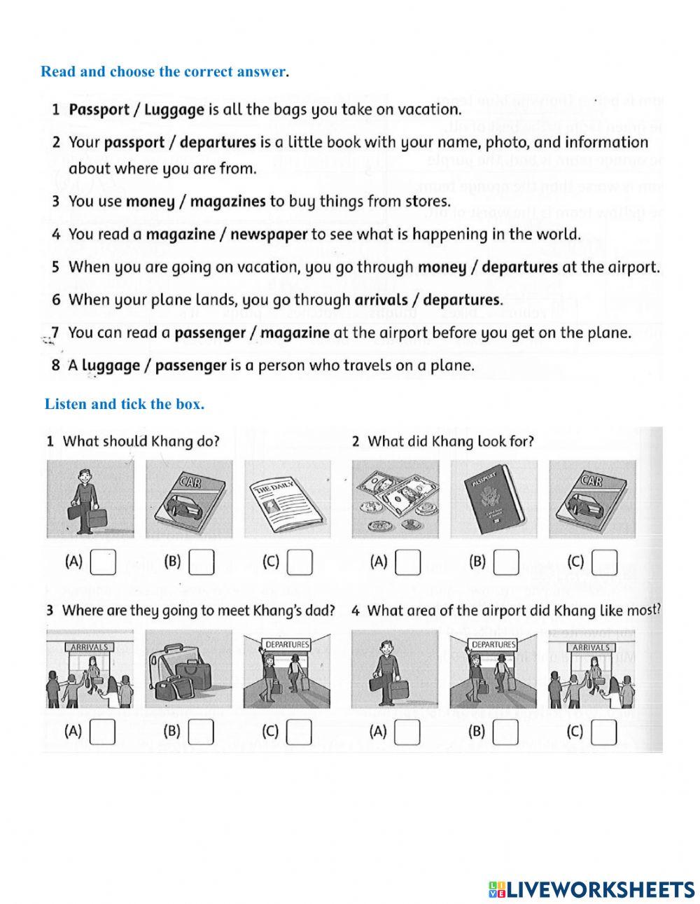 Grade 5 review for reading and listening