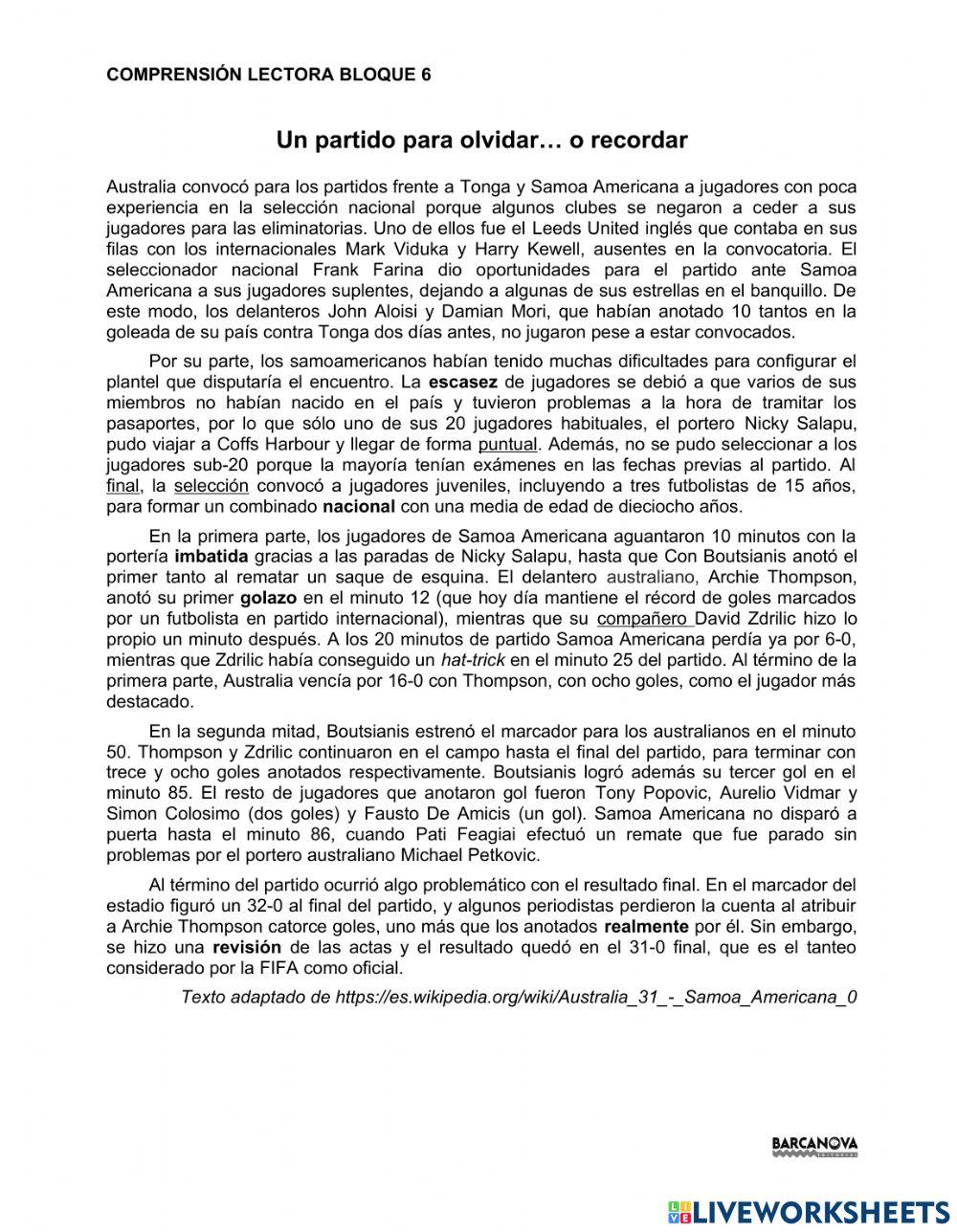 Evaluación competencial