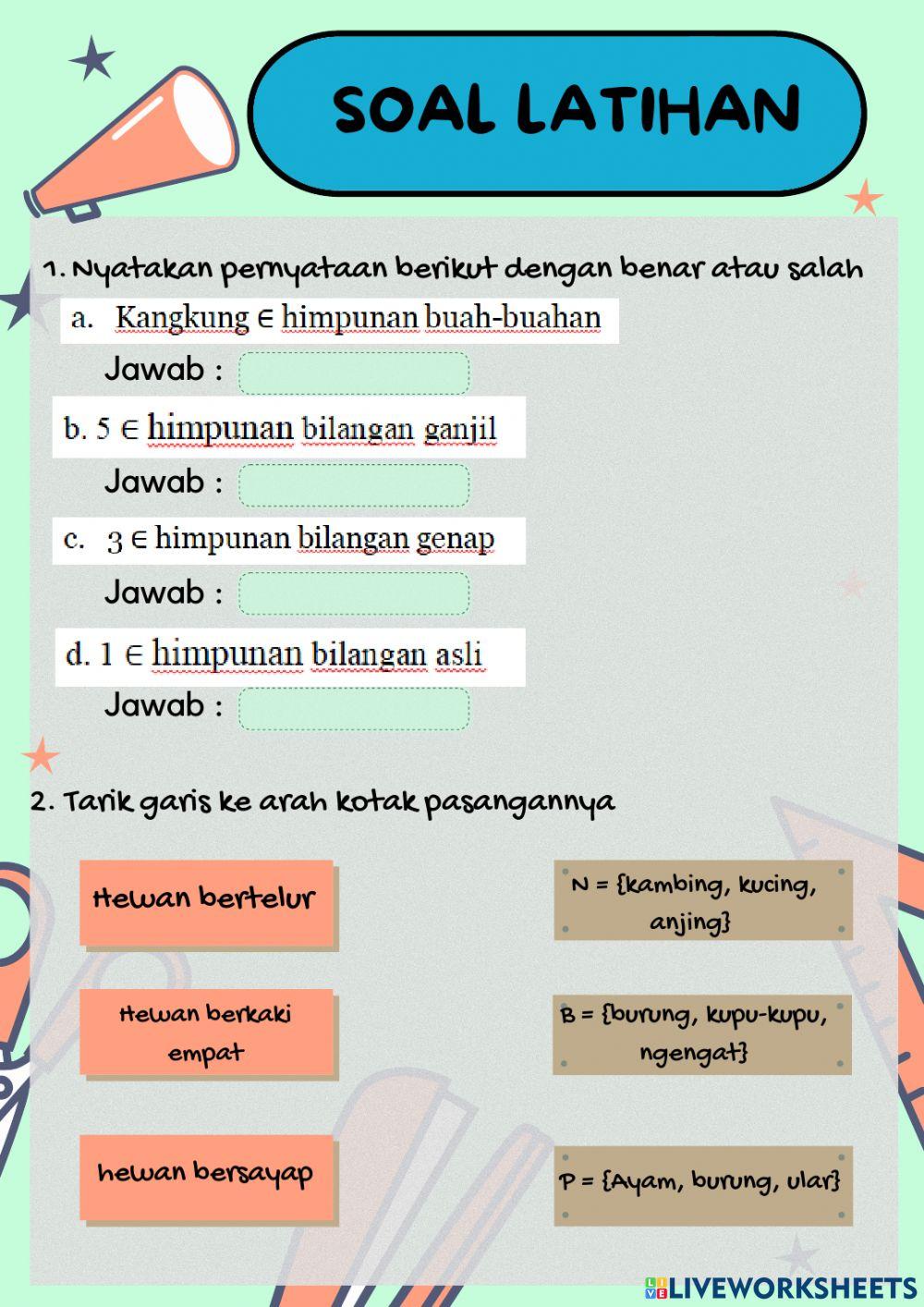 LKPD Latihan Soal Himpunan