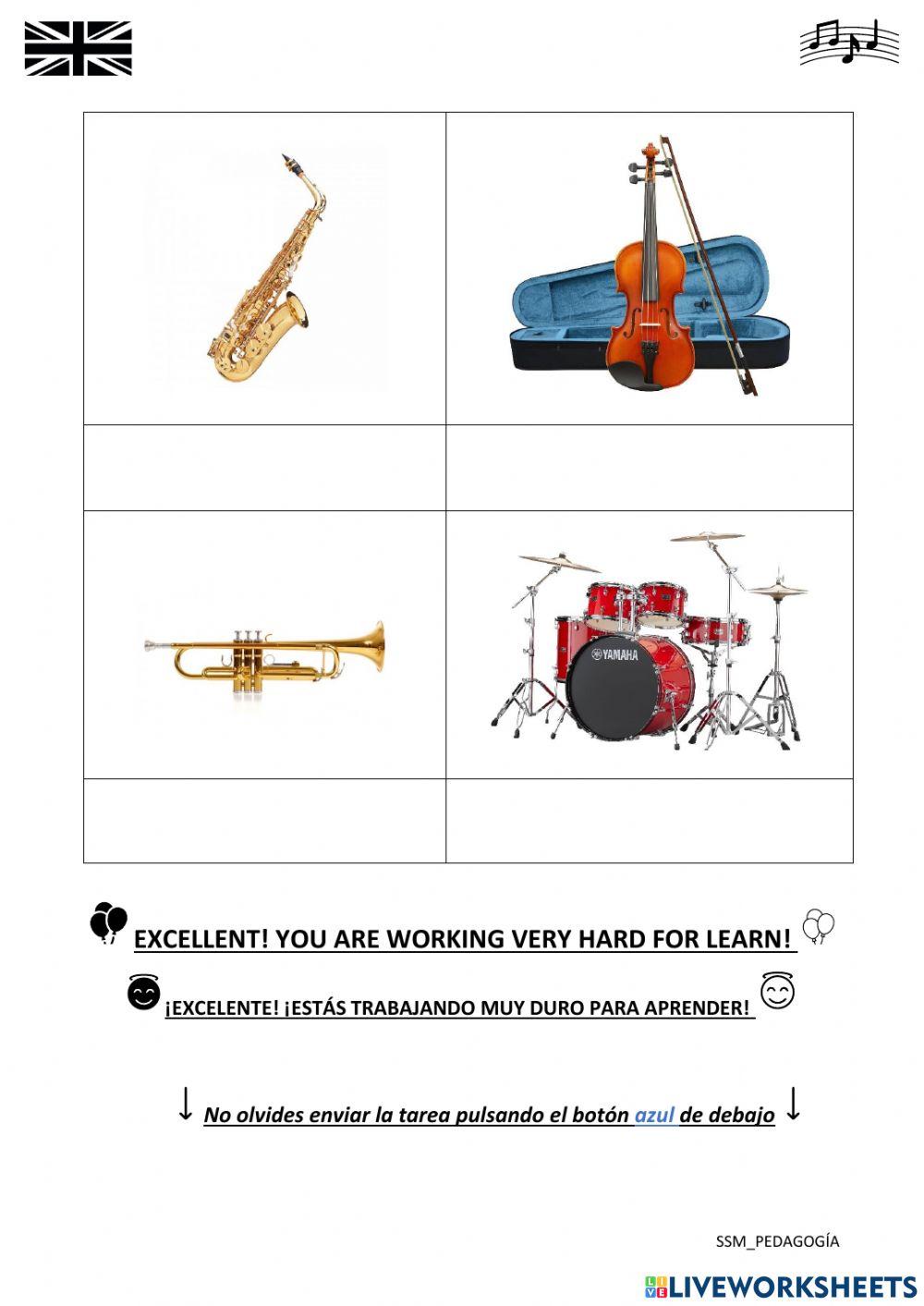 MUSICAL INSTRUMENTS - Tarea Repaso 1